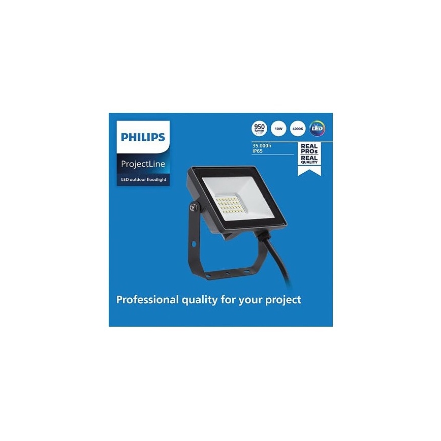 Philips - LED strålkastare för utomhusbruk PROJECTLINE LED/10W/230V IP65 4000K