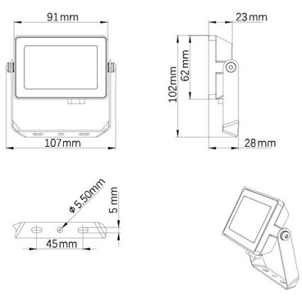 Philips - LED strålkastare för utomhusbruk PROJECTLINE LED/10W/230V IP65 4000K