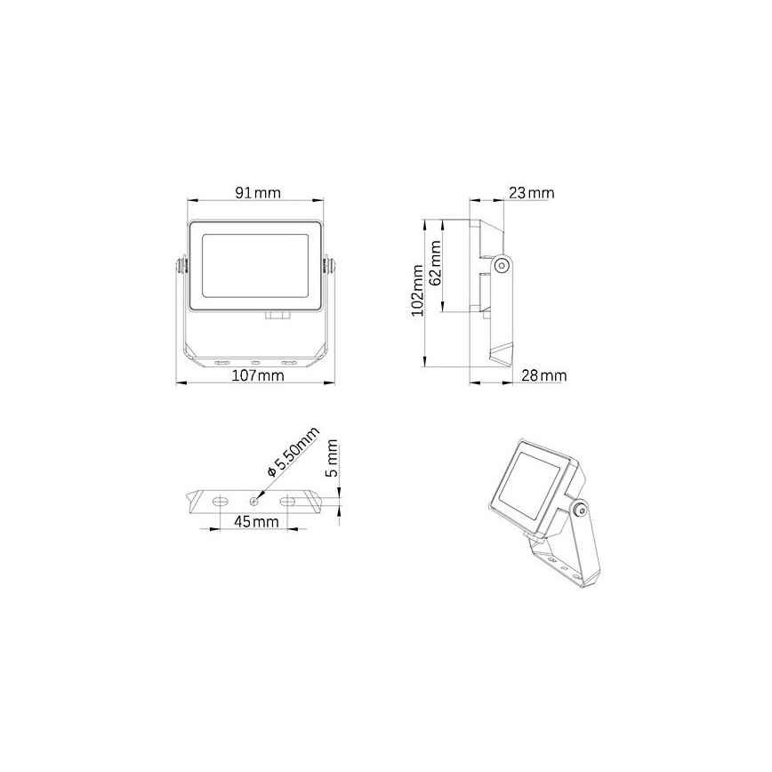 Philips - LED strålkastare för utomhusbruk PROJECTLINE LED/10W/230V IP65 4000K