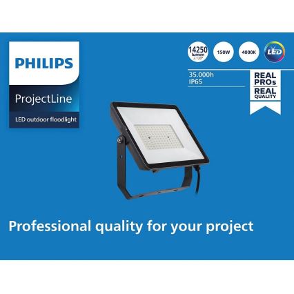 Philips - LED strålkastare för utomhusbruk PROJECTLINE LED/150W/230V IP65 4000K