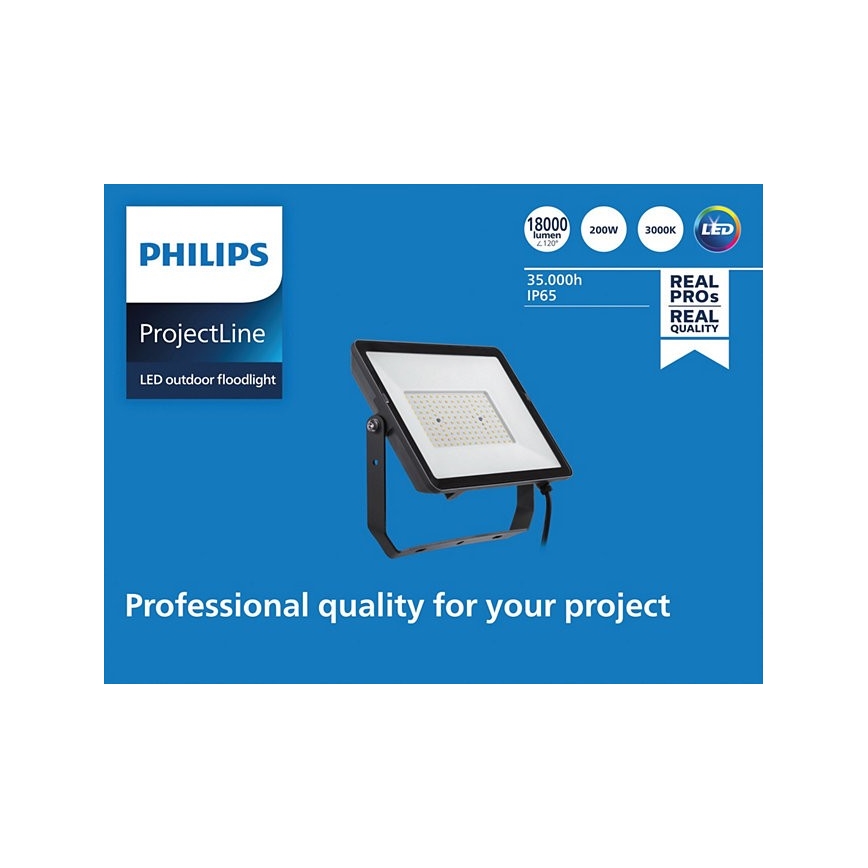 Philips - LED strålkastare för utomhusbruk PROJECTLINE LED/200W/230V IP65 3000K