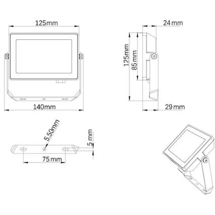 Philips - LED strålkastare för utomhusbruk PROJECTLINE LED/20W/230V IP65 3000K