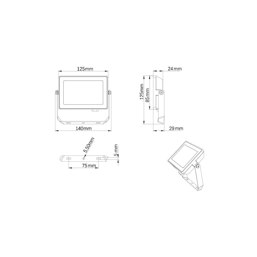 Philips - LED strålkastare för utomhusbruk PROJECTLINE LED/20W/230V IP65 3000K