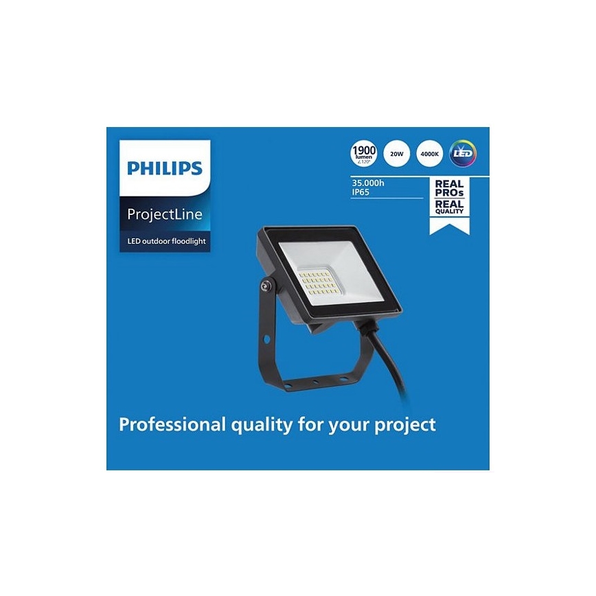 Philips - LED strålkastare för utomhusbruk PROJECTLINE LED/20W/230V IP65 4000K