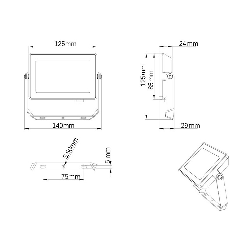 Philips - LED strålkastare för utomhusbruk PROJECTLINE LED/20W/230V IP65 4000K
