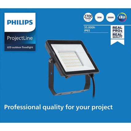 Philips - LED strålkastare för utomhusbruk PROJECTLINE LED/30W/230V IP65 3000K