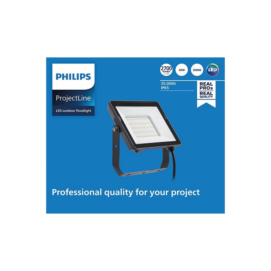 Philips - LED strålkastare för utomhusbruk PROJECTLINE LED/30W/230V IP65 3000K