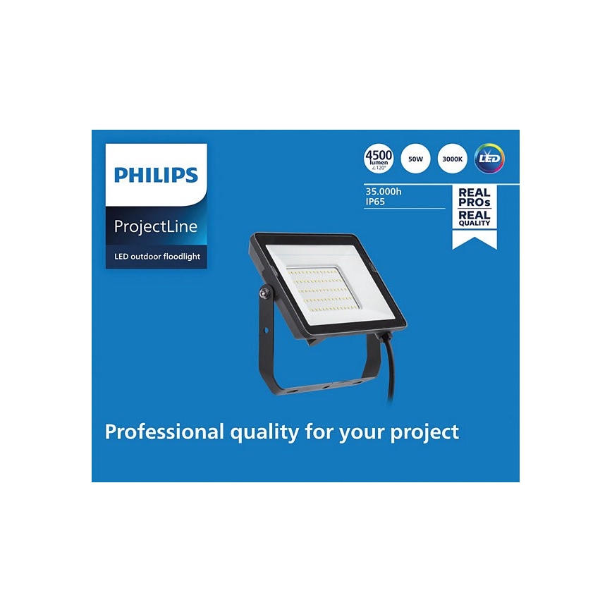 Philips - LED strålkastare för utomhusbruk PROJECTLINE LED/50W/230V IP65 3000K
