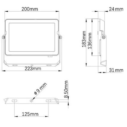 Philips - LED strålkastare för utomhusbruk PROJECTLINE LED/50W/230V IP65 3000K