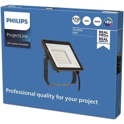 Philips - LED strålkastare för utomhusbruk PROJECTLINE LED/50W/230V IP65 4000K
