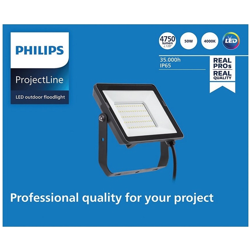 Philips - LED strålkastare för utomhusbruk PROJECTLINE LED/50W/230V IP65 4000K