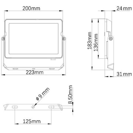 Philips - LED strålkastare för utomhusbruk PROJECTLINE LED/50W/230V IP65 4000K