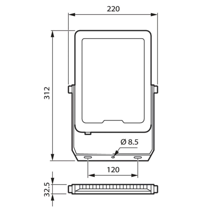 Philips - LED Strålkastare LED/100W/230V 4000K IP65