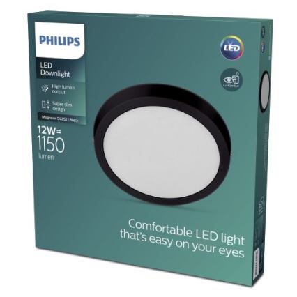 Philips - LED Takbelysning LED/12W/230V 2700K svart