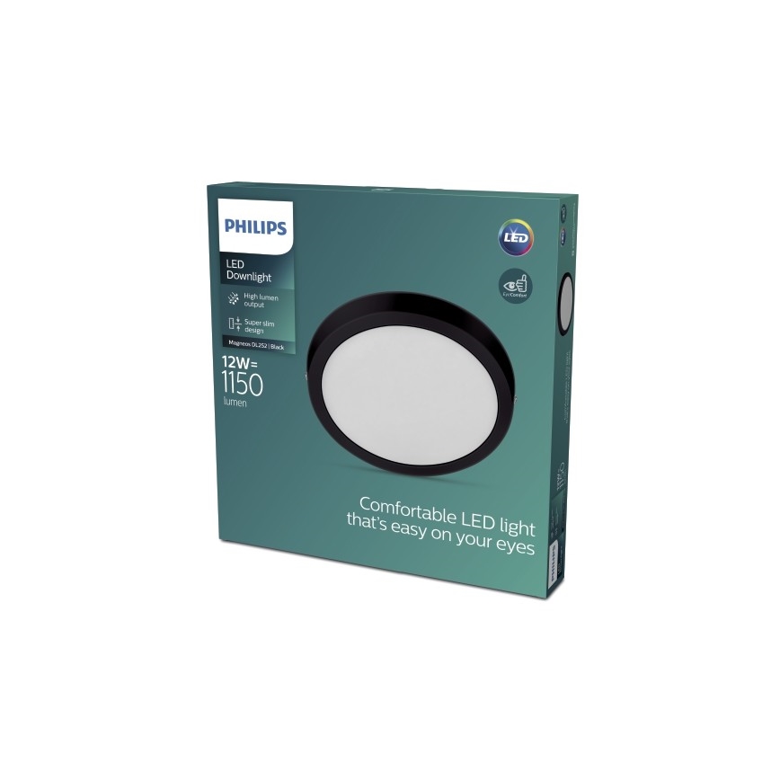 Philips - LED Takbelysning LED/12W/230V 2700K svart
