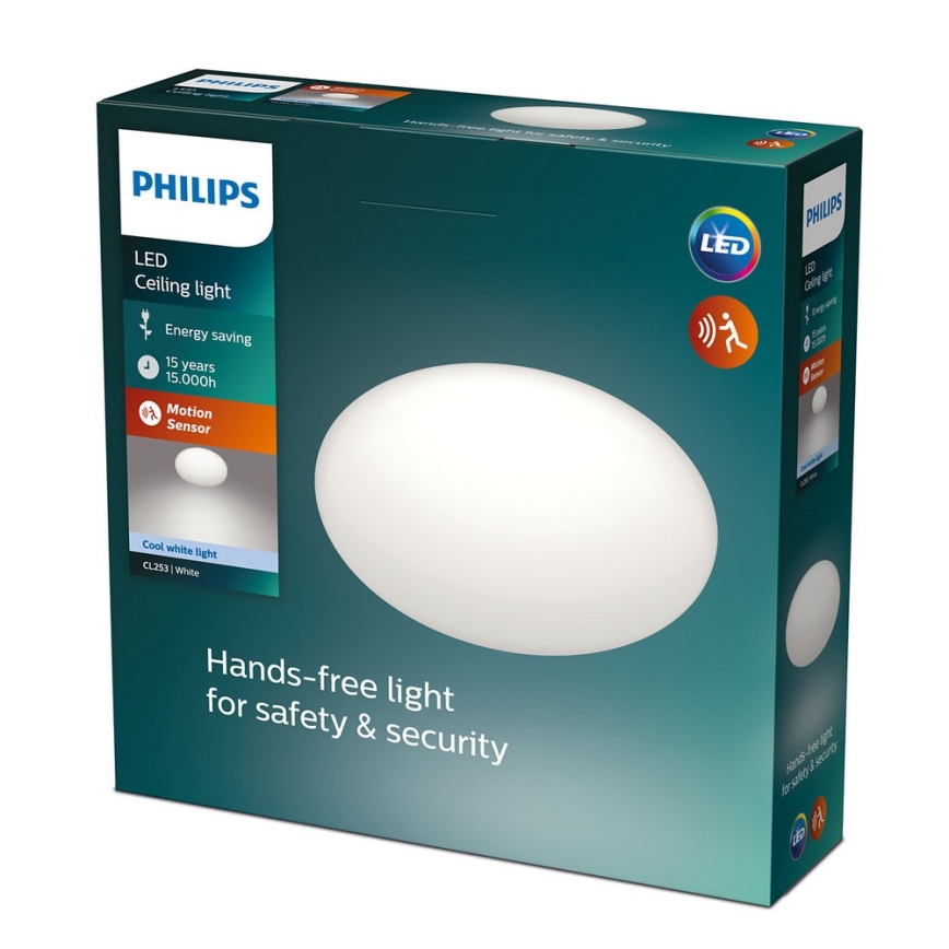 Philips - LED Takbelysning med sensor SHAN 1xLED/12W/230V 4000K