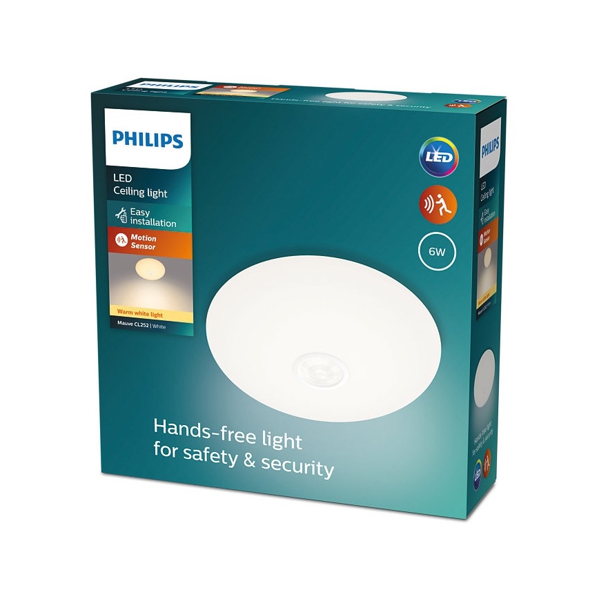 Philips - LED taklampa med en sensor MAUVE LED/6W/230V