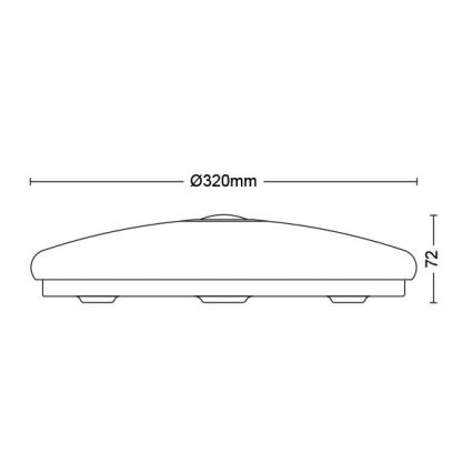 Philips - LED taklampa med sensor LED/16W/230V 2700K