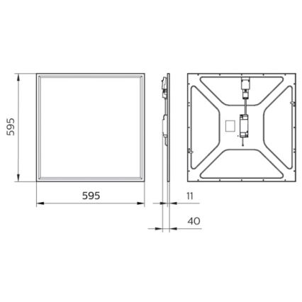Philips - LED takpanel för badrum CORELINE LED/34,5W/230V 60x60 cm 4000K