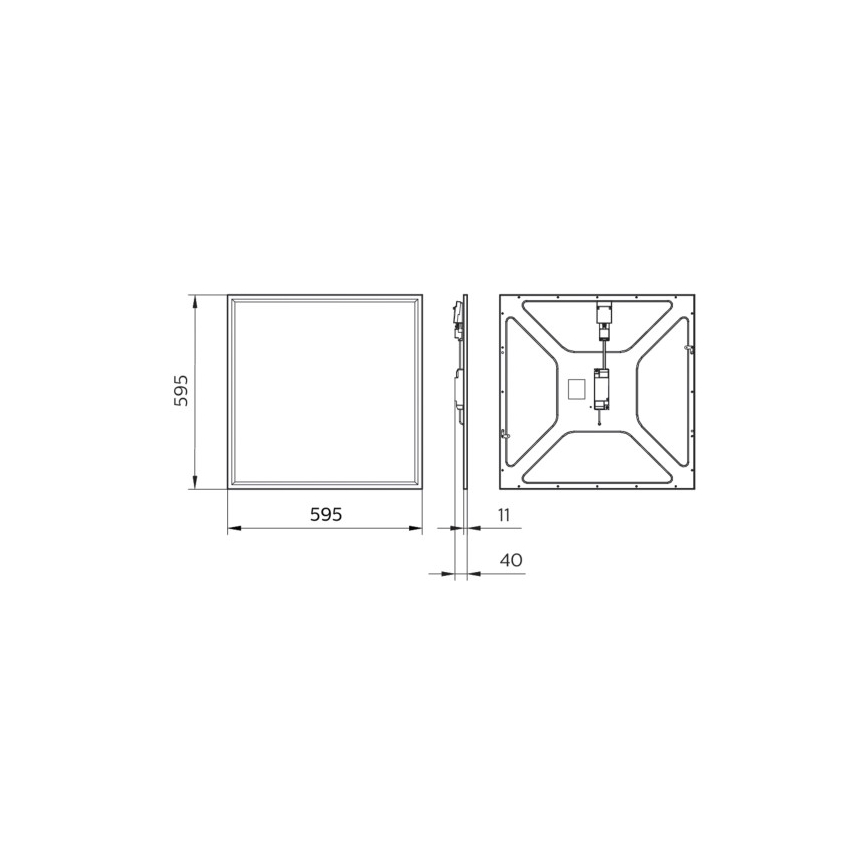Philips - LED takpanel för badrum CORELINE LED/34,5W/230V 60x60 cm 4000K