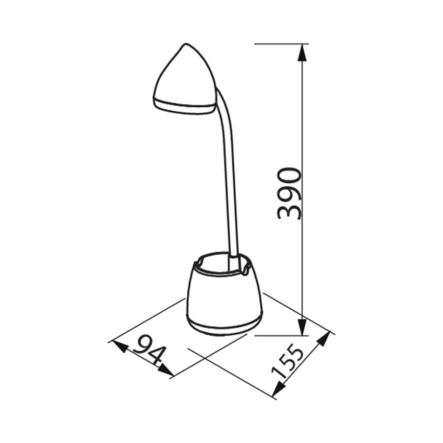 Philips - LED Touch bordslampa HAT LED/4,5W/5V 3000/4000/5700K CRI 90
