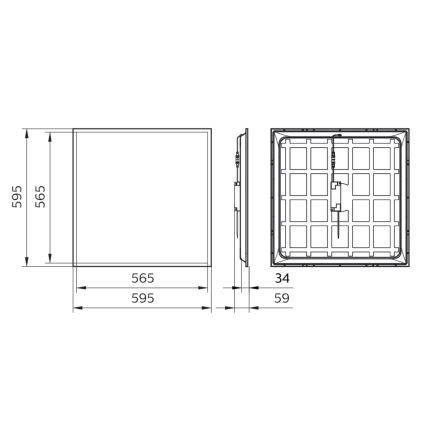 Philips - LED upphängd takpanel LED/34W/230V 4000K UGR&lt;22 IP40