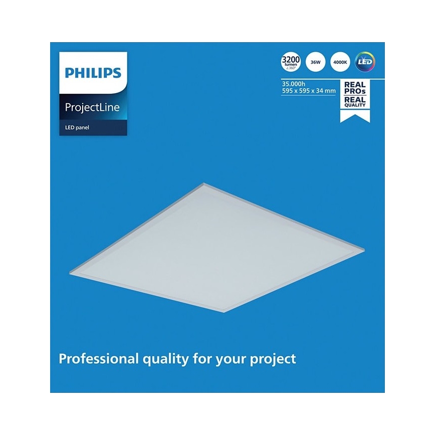 Philips - LED upphängd takpanel PROJECTLINE LED/36W/230V 59,5x59,5 cm