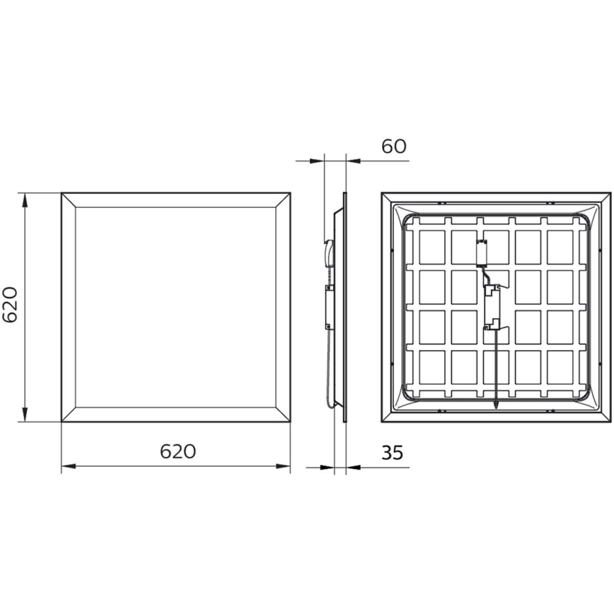 Philips - LED upphängd takpanel PROJECTLINE LED/36W/230V 62x62 cm