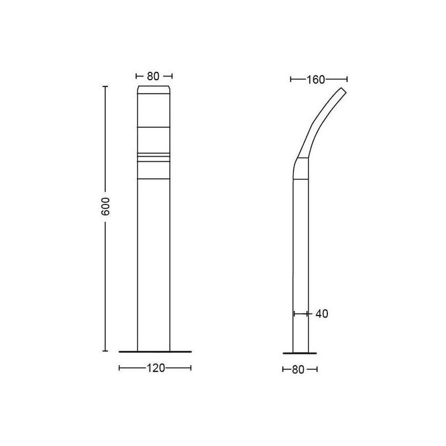 Philips - LED Utomhus lampa  LED/12W/230V 2700K 60 cm IP44