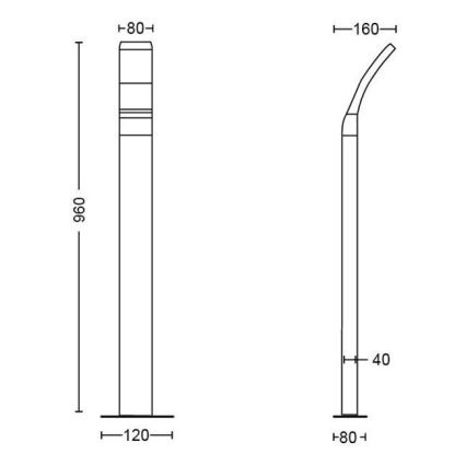 Philips - LED Utomhus lampa  LED/12W/230V 4000K 96 cm IP44