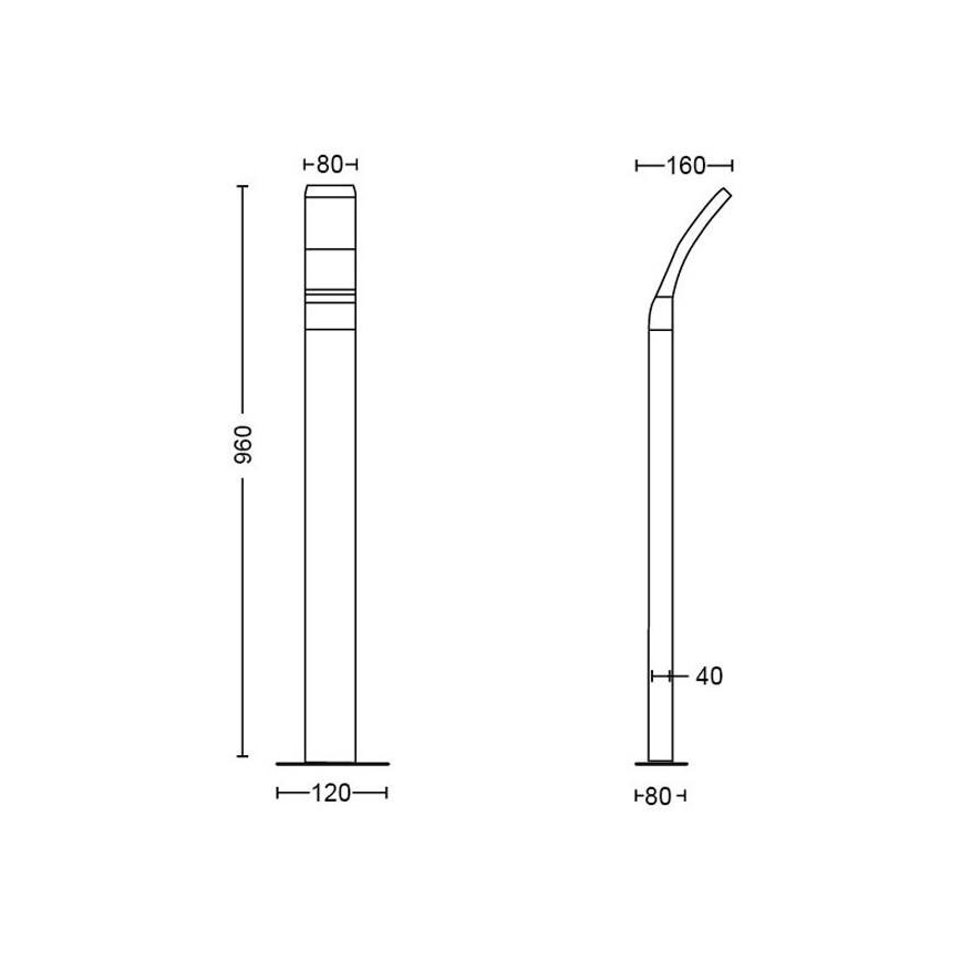 Philips - LED Utomhus lampa  LED/12W/230V 4000K 96 cm IP44