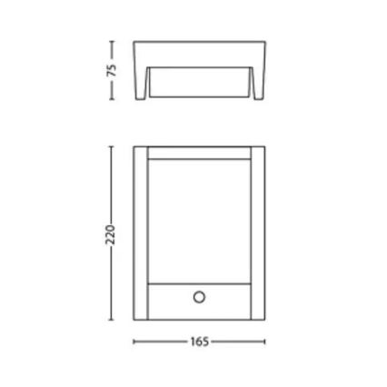Philips - LED Utomhus vägglampa med sensor ARBOUR LED/3,8W/230V 2700K IP44