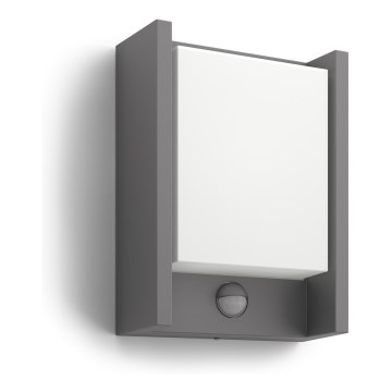 Philips - LED Utomhus vägglampa med sensor LED/6W 2700K IP44