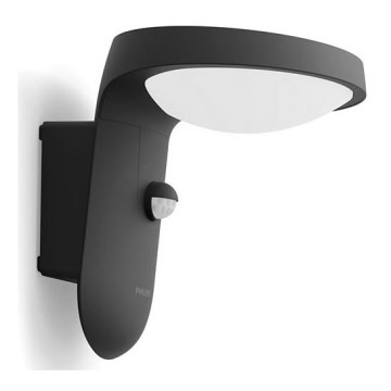 Philips - LED Utomhus vägglampa med sensor LED/9W/230V 2700K IP44