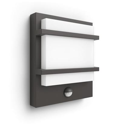 Philips - LED Utomhus vägglampa med sensor PETRONIA LED/3,8W/230V IP44