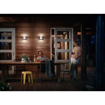 Philips - LED Utomhus vägglampa med sensor PYTHON LED/3,8W/230V IP44