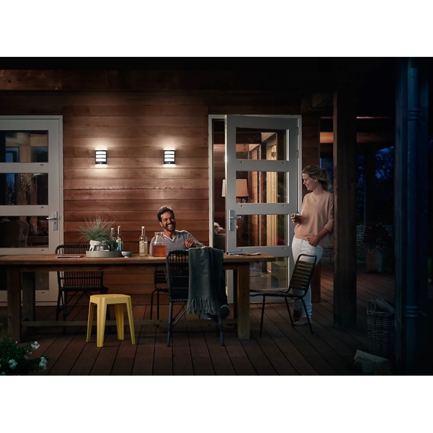 Philips - LED Utomhus vägglampa med sensor PYTHON LED/3,8W/230V IP44