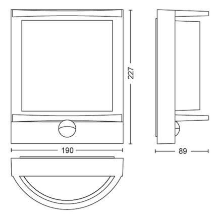 Philips - LED Utomhus vägglampa med sensor SAMONDRA LED/3,8W/230V IP44