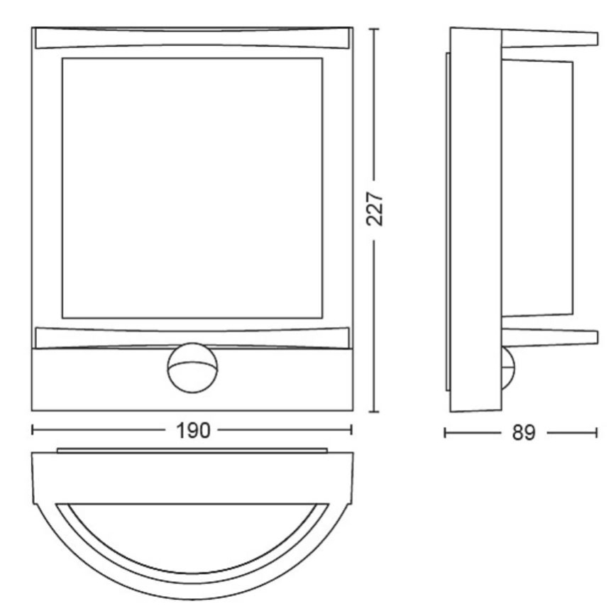 Philips - LED Utomhus vägglampa med sensor SAMONDRA LED/3,8W/230V IP44