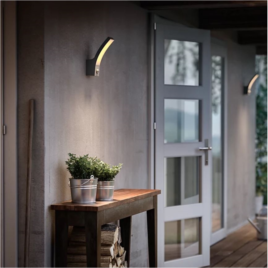 Philips - LED Utomhus vägglampa med sensor SPLAY LED/3,8W/230V IP44