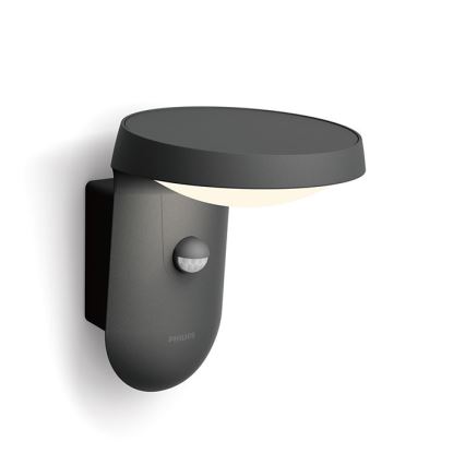 Philips - LED Utomhus vägglampa med sensor LED/9W/230V 4000K IP44