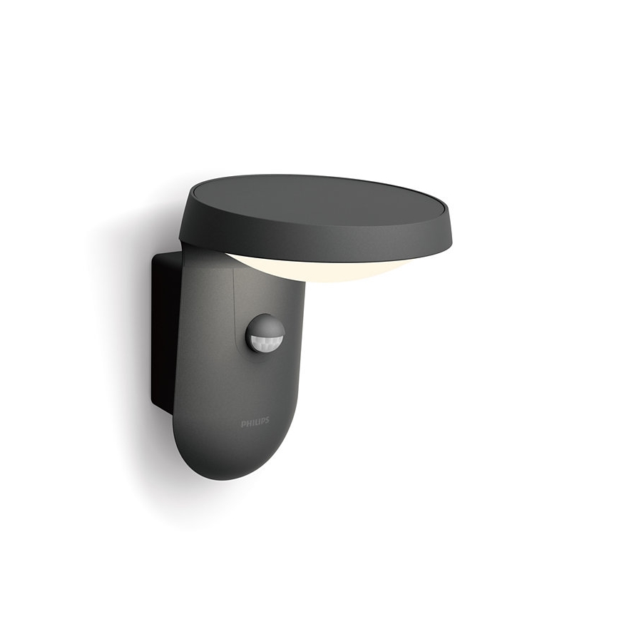 Philips - LED Utomhus vägglampa med sensor LED/9W/230V 4000K IP44