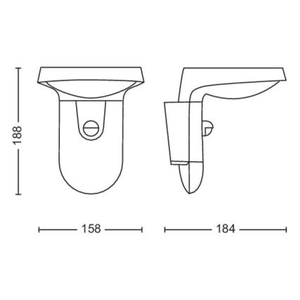 Philips - LED Utomhus vägglampa med sensor LED/9W/230V 4000K IP44