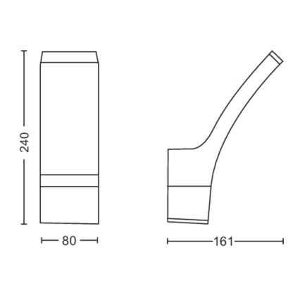 Philips - LED Utomhus vägglampa  LED/12W/230V 4000K IP44