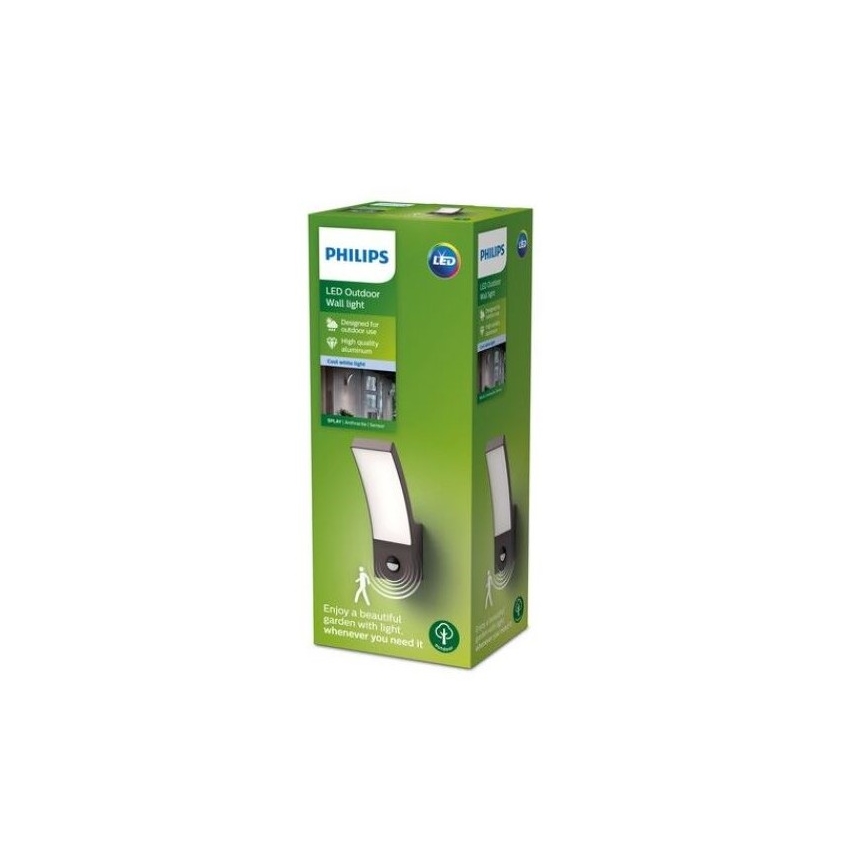 Philips - LED Utomhusbelysning med sensor LED/12W/230V 4000K IP44