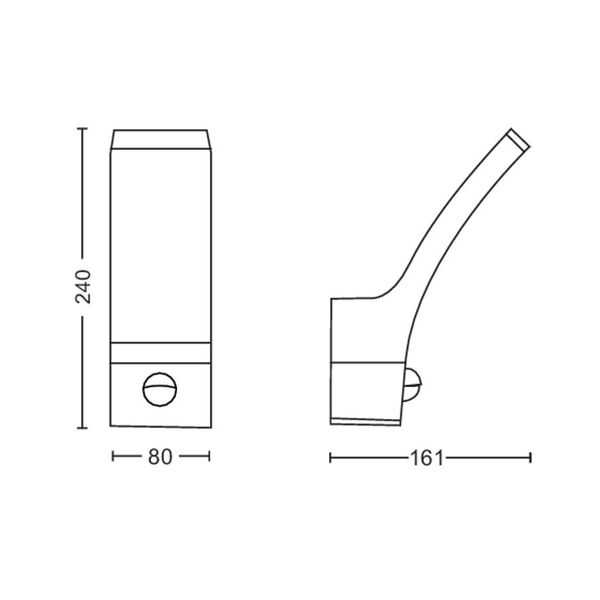 Philips - LED Utomhusbelysning med sensor LED/12W/230V 4000K IP44