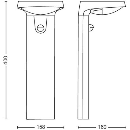 Philips - LED Utomhuslampa med sensor LED/9W/230V 2700K IP44