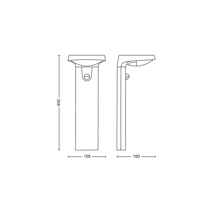 Philips - LED Utomhuslampa med sensor LED/9W/230V 2700K IP44