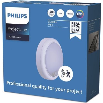 Philips - LED väggbelysning med en sensor PROJECTLINE LED/15W/230V IP54