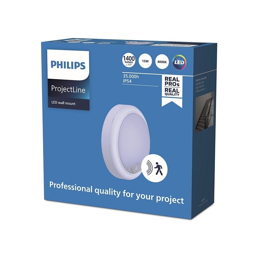 Philips - LED väggbelysning med en sensor PROJECTLINE LED/15W/230V IP54